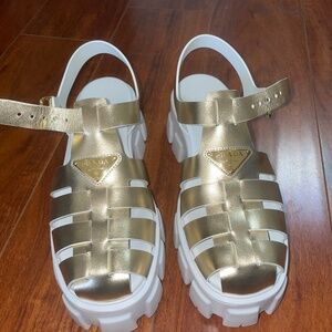 Prada Leather and rubber Sandals